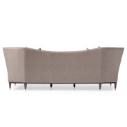Mansion Sofa Pecan Glossy Mocha Sand Lousanne Collection By Michael Amini. LFR-LUSN816-PCN-414