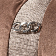 Mansion Sofa Pecan Glossy Mocha Sand Lousanne Collection By Michael Amini. LFR-LUSN816-PCN-414