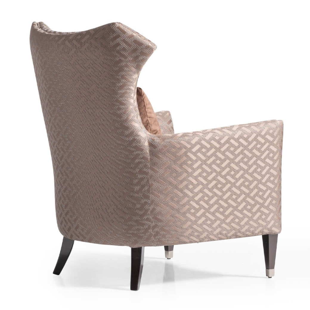 Accent Chair Nutmeg Glossy Mocha Sand Lousanne Collection By Michael Amini . LFR-LUSN835-NMG-414