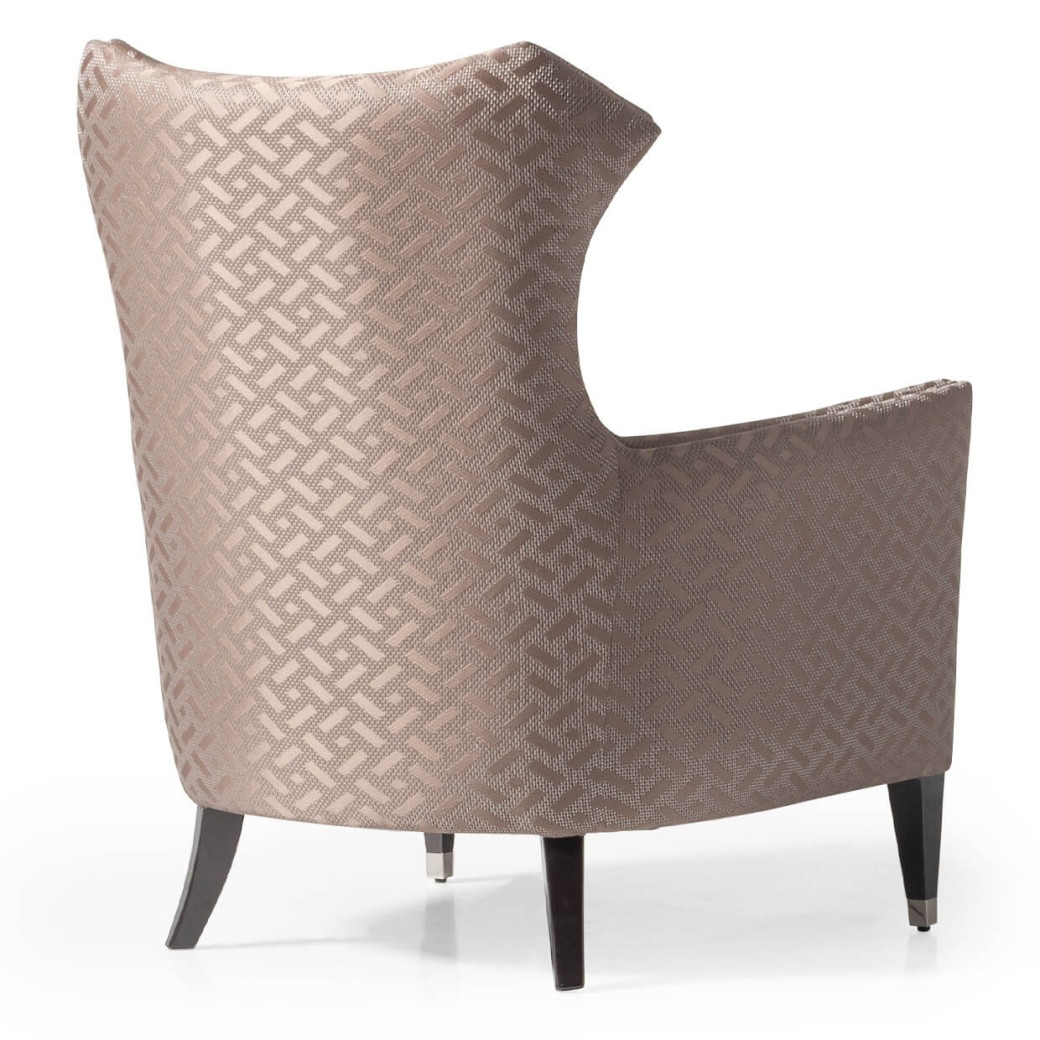 Accent Chair Nutmeg Glossy Mocha Sand Lousanne Collection By Michael Amini . LFR-LUSN835-NMG-414