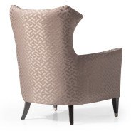 Accent Chair Nutmeg Glossy Mocha Sand Lousanne Collection By Michael Amini . LFR-LUSN835-NMG-414