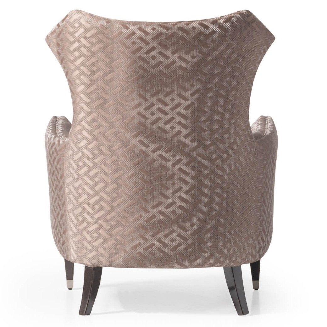 Accent Chair Nutmeg Glossy Mocha Sand Lousanne Collection By Michael Amini . LFR-LUSN835-NMG-414