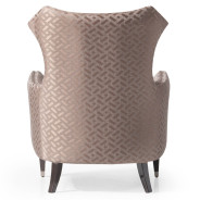 Accent Chair Nutmeg Glossy Mocha Sand Lousanne Collection By Michael Amini . LFR-LUSN835-NMG-414