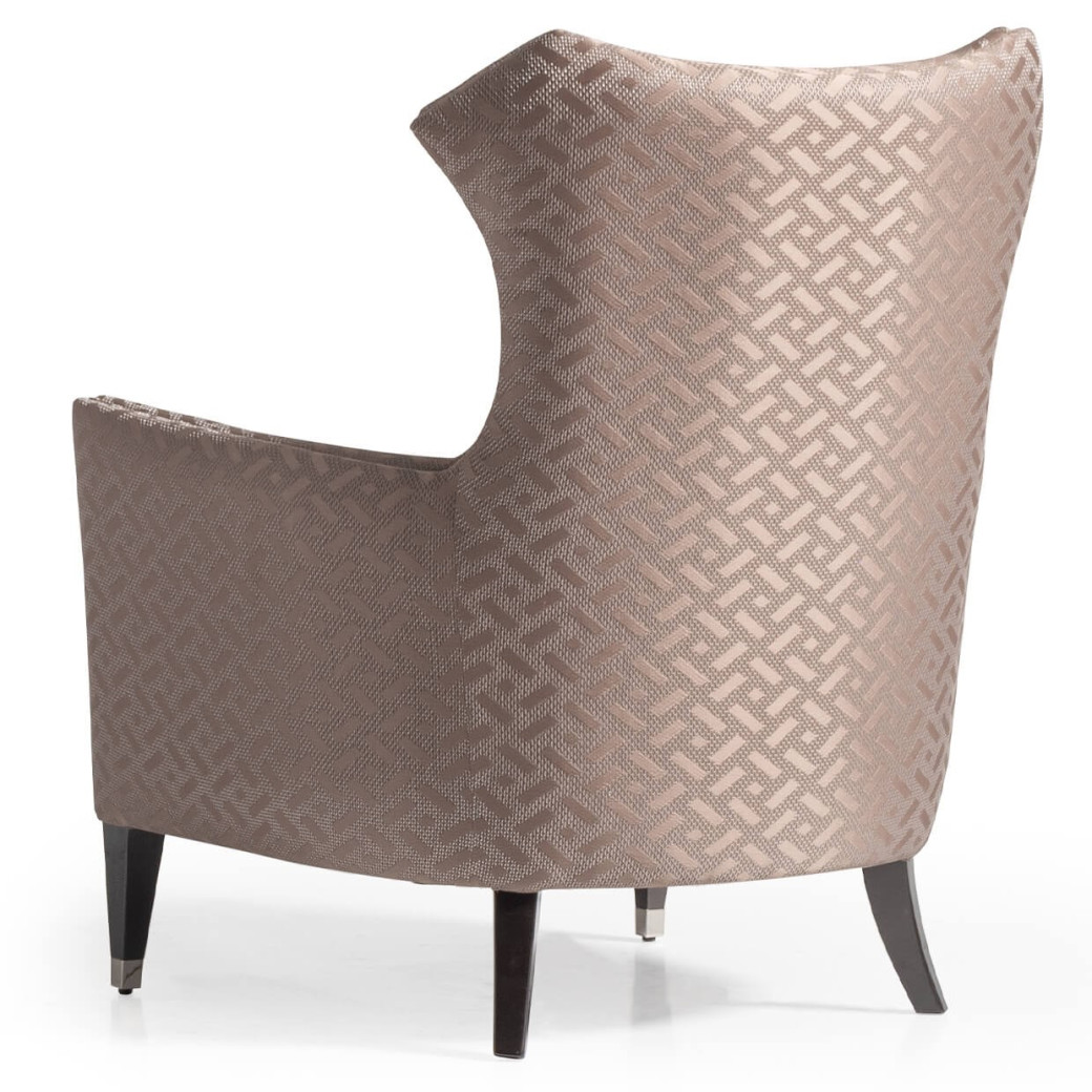 Accent Chair Nutmeg Glossy Mocha Sand Lousanne Collection By Michael Amini . LFR-LUSN835-NMG-414
