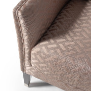 Accent Chair Nutmeg Glossy Mocha Sand Lousanne Collection By Michael Amini . LFR-LUSN835-NMG-414
