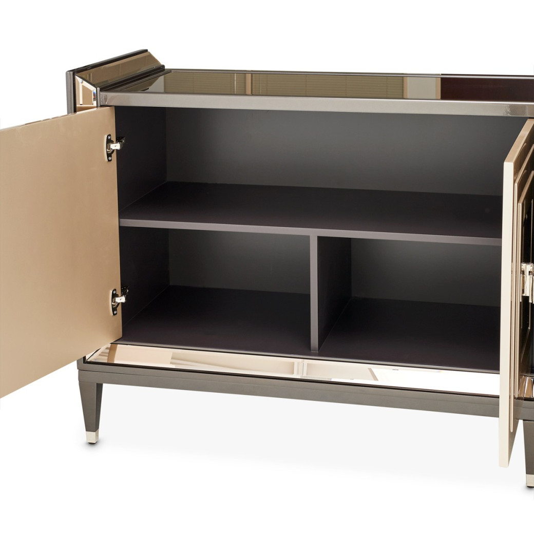 Media Cabinet Glossy Mocha Sand Lousanne Collection by Michael Amini.  LFR-LUSN223-414