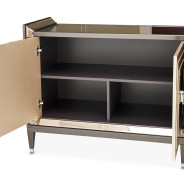 Media Cabinet Glossy Mocha Sand Lousanne Collection by Michael Amini.  LFR-LUSN223-414