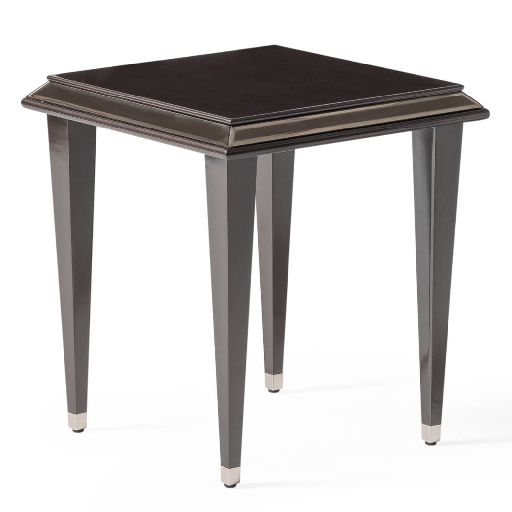 Side Table Glossy Mocha Sand Lousanne Collection by Michael Amini . LFR-LUSN202-414