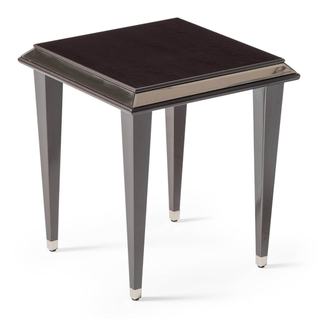 Side Table Glossy Mocha Sand Lousanne Collection by Michael Amini . LFR-LUSN202-414