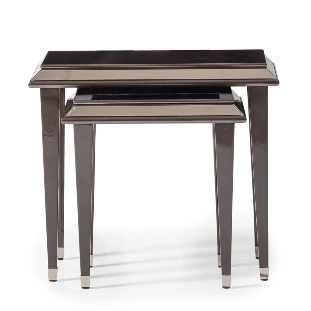 Nesting Tables Glossy Mocha Sand Lousanne Collection By Michael Amini . LFR-LUSN224-414