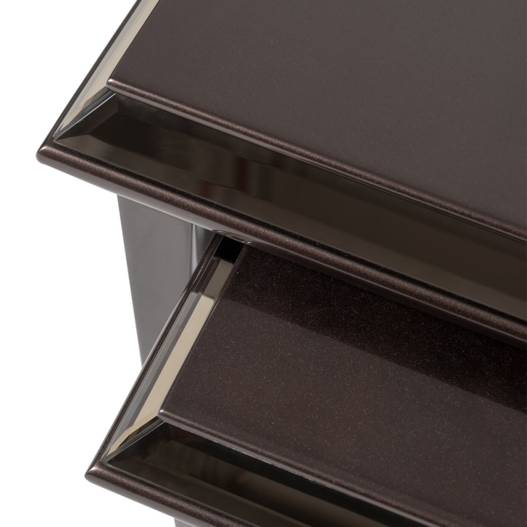 Nesting Tables Glossy Mocha Sand Lousanne Collection By Michael Amini . LFR-LUSN224-414
