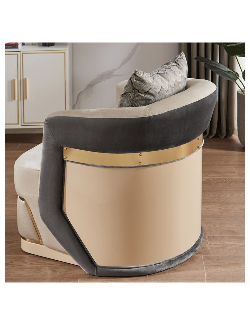 HD 9008 2PC Sofa & Loveseat Art Deco Style By Homey Design
