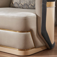 HD 9008 2PC Sofa & Loveseat Art Deco Style By Homey Design