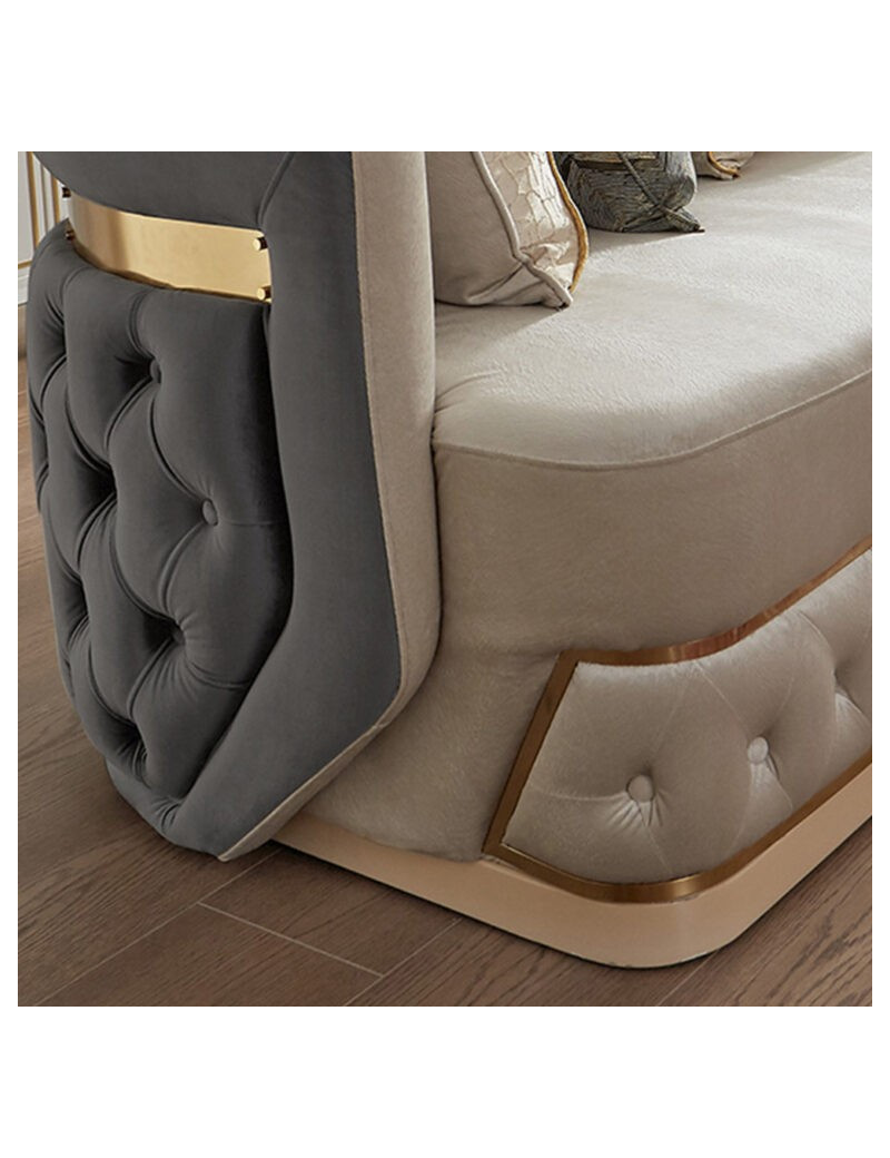 HD 9008 2PC Sofa & Loveseat Art Deco Style By Homey Design