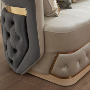 HD 9008 2PC Sofa & Loveseat Art Deco Style By Homey Design