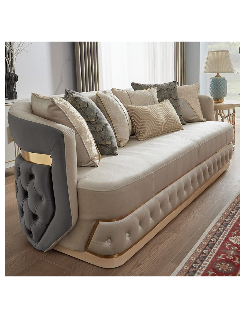 HD 9008 2PC Sofa & Loveseat Art Deco Style By Homey Design