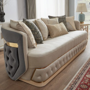 HD 9008 2PC Sofa & Loveseat Art Deco Style By Homey Design