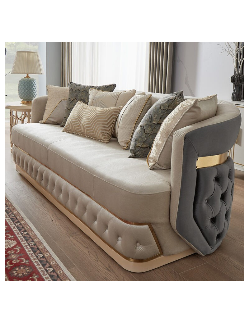 HD 9008 2PC Sofa & Loveseat Art Deco Style By Homey Design