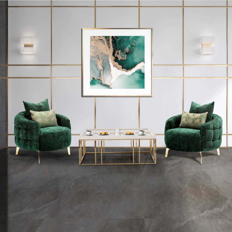 Chair Emerald Gold Celine by Michael Amini LFR-CLNE835-EMD-806