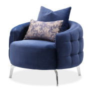 Chair Indigo Silver Celine by Michael Amini LFR-CLNE835-IDG-808