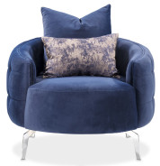 Chair Indigo Silver Celine by Michael Amini LFR-CLNE835-IDG-808