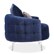 Chair Indigo Silver Celine by Michael Amini LFR-CLNE835-IDG-808