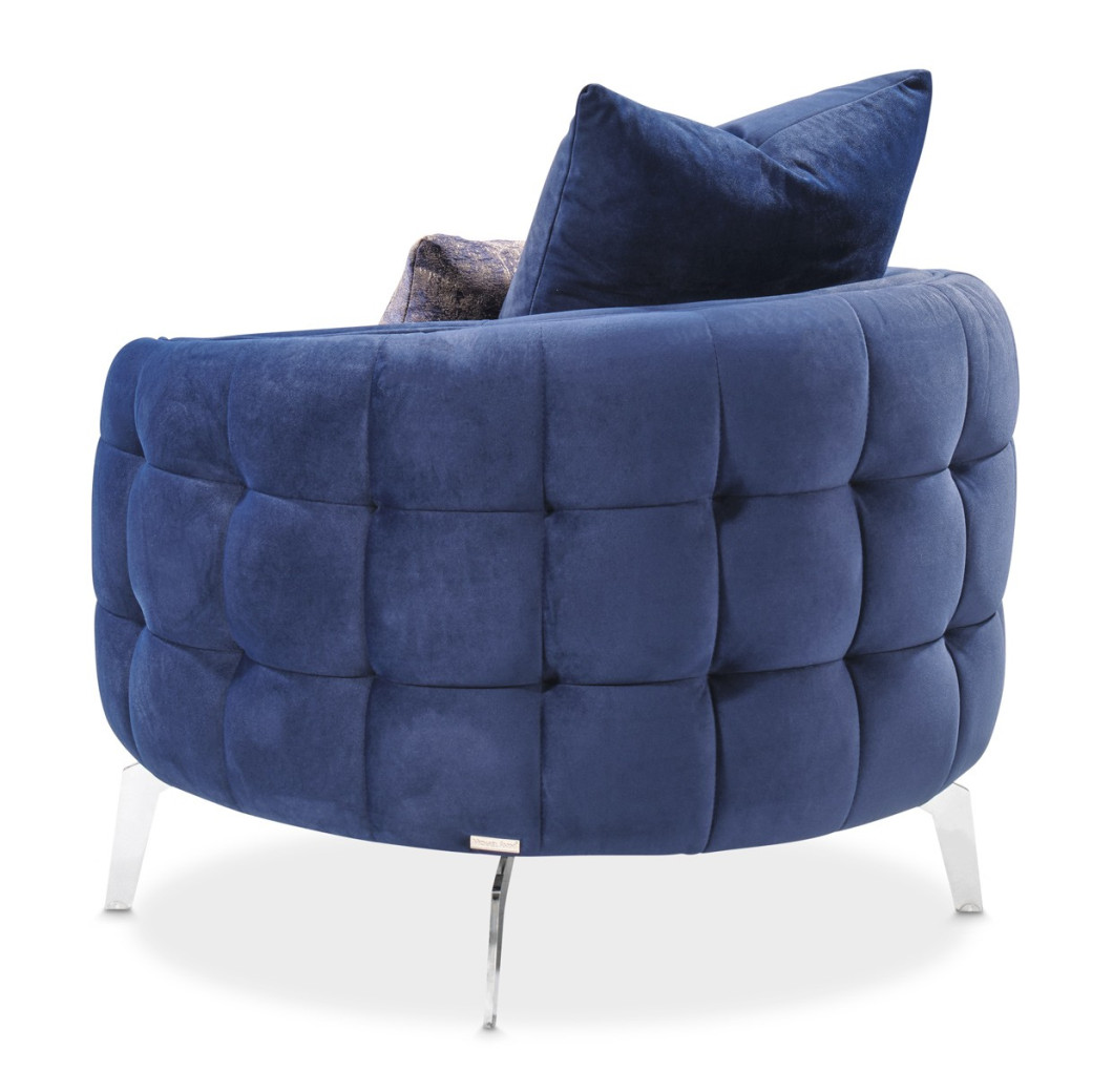 Chair Indigo Silver Celine by Michael Amini LFR-CLNE835-IDG-808