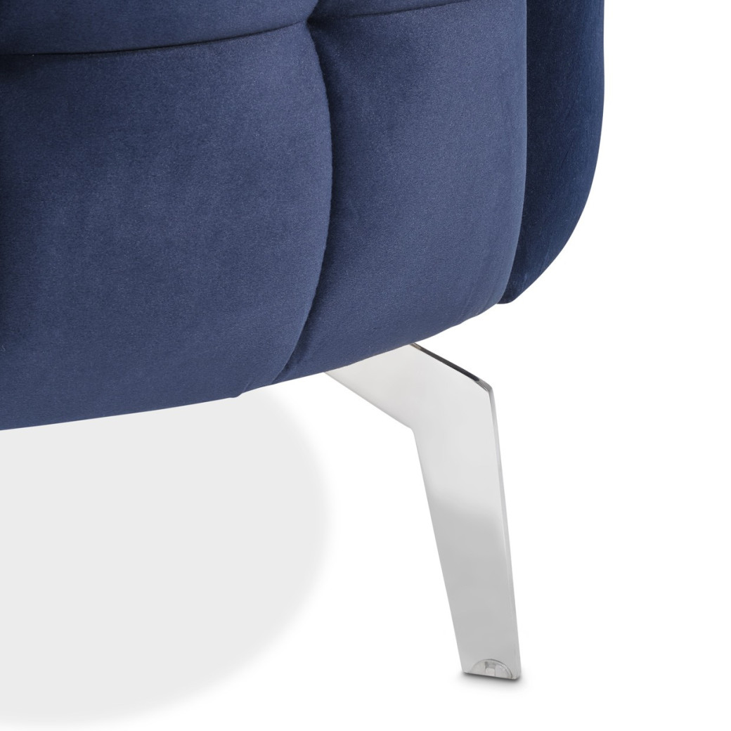 Chair Indigo Silver Celine by Michael Amini LFR-CLNE835-IDG-808