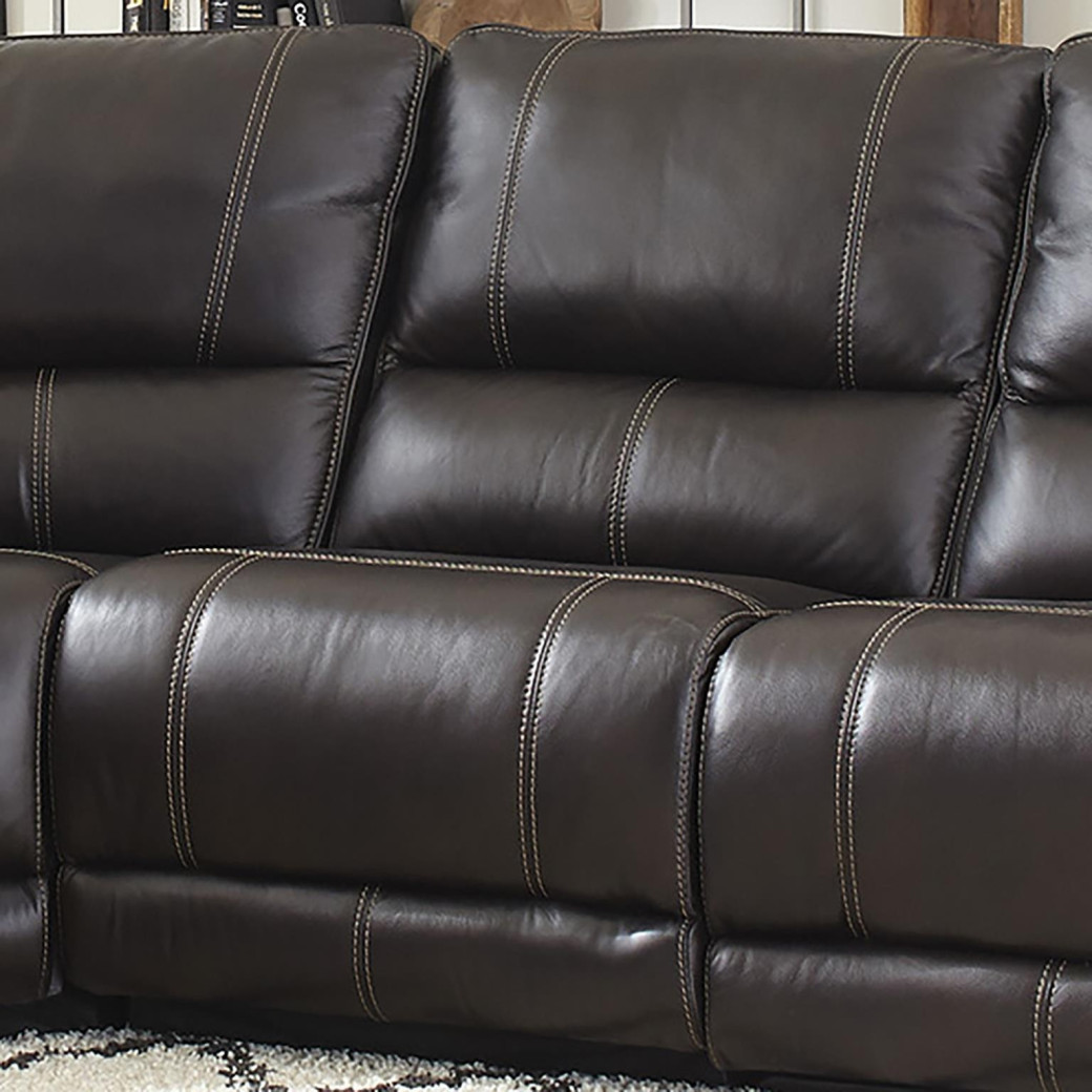 6PC Whitman Verona Coffee Top Grain Leather Modular Powered Free Motion Cordless By Parker-House Furniture.MWHI-PACKA(H)-P50-VCO
