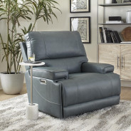 6PC Whitman-Verona Azure Top Grain Leather Modular Powered Free Motion Cordless By Parker-House Furniture. MWHI-PACKA(H)-P50-VAZ