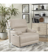 6PC Whitman Verona Linen Top Grain Leather Modular Powered Free Motion Cordless By Parker-House Furniture. MWHI-PACKA(H)-P50-VLI