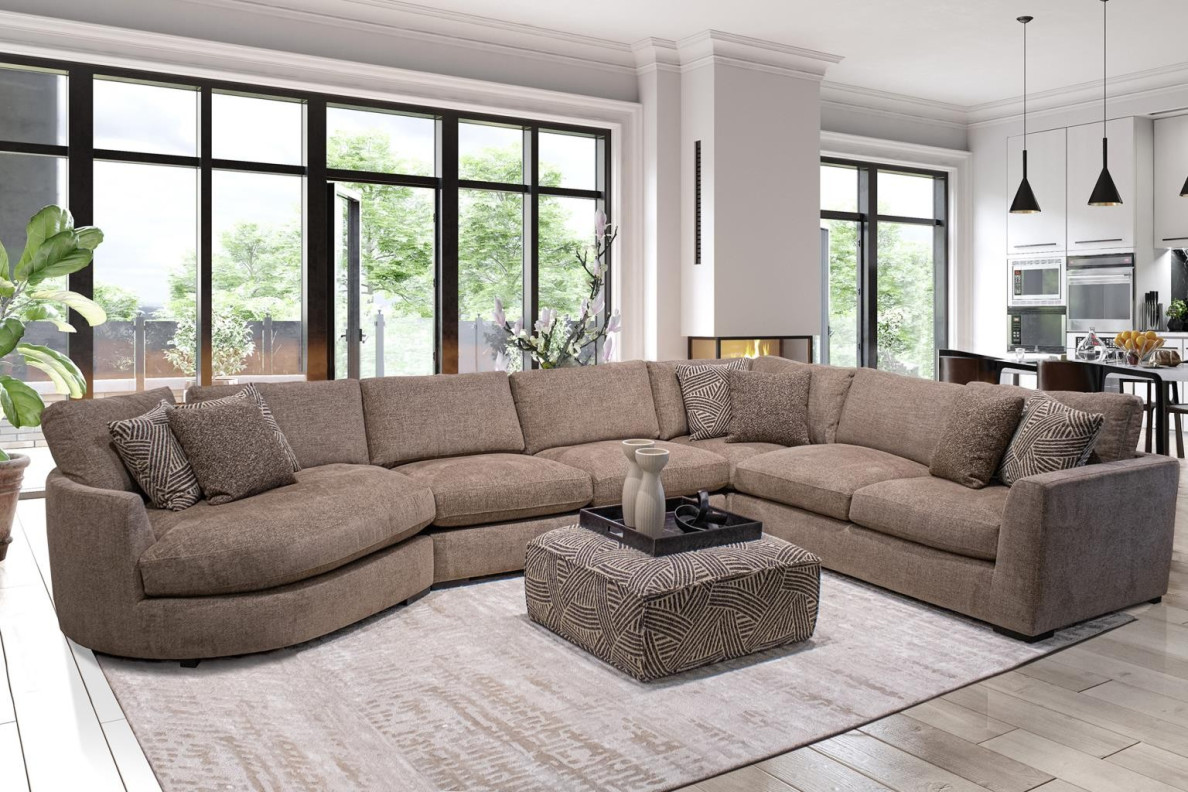 The Bump - Alistair Fossil 4Pc Stacionary Sectional By Parker House