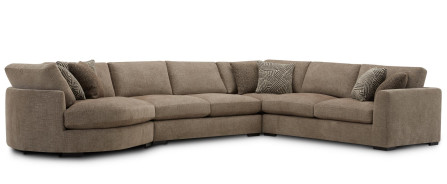 The Bump - Alistair Fossil 4Pc Stacionary Sectional By Parker House