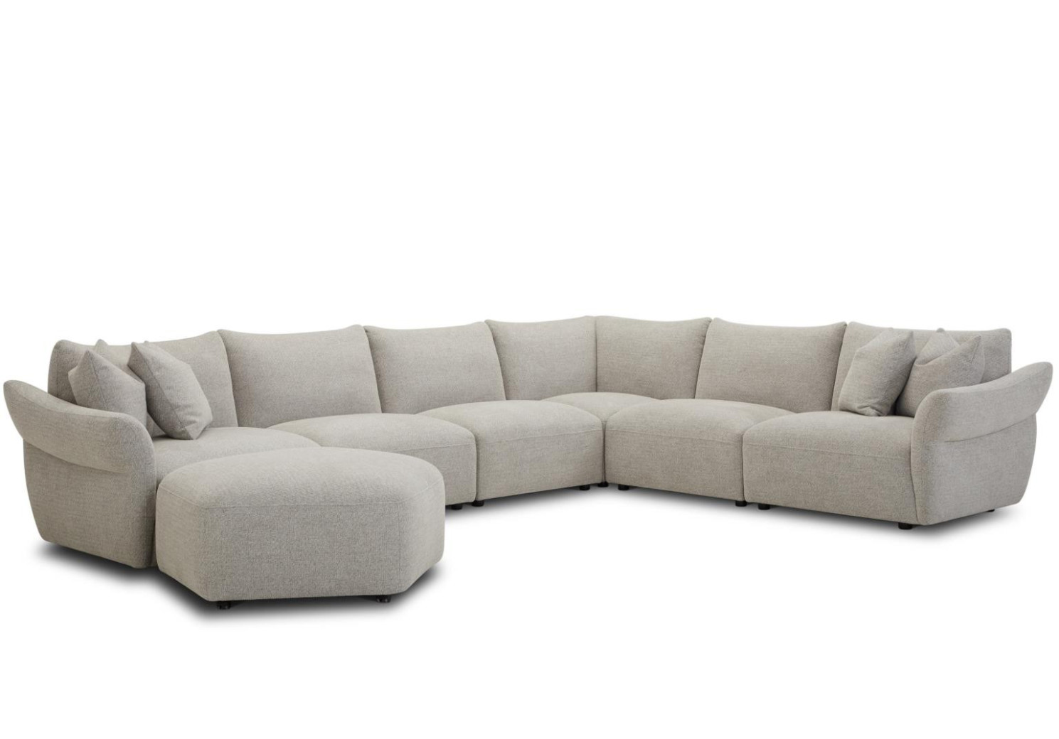 SPLA-PACK6A-CNCB Playful - Canes Cobblestone 6Pc Stationary Sectional By Parker House