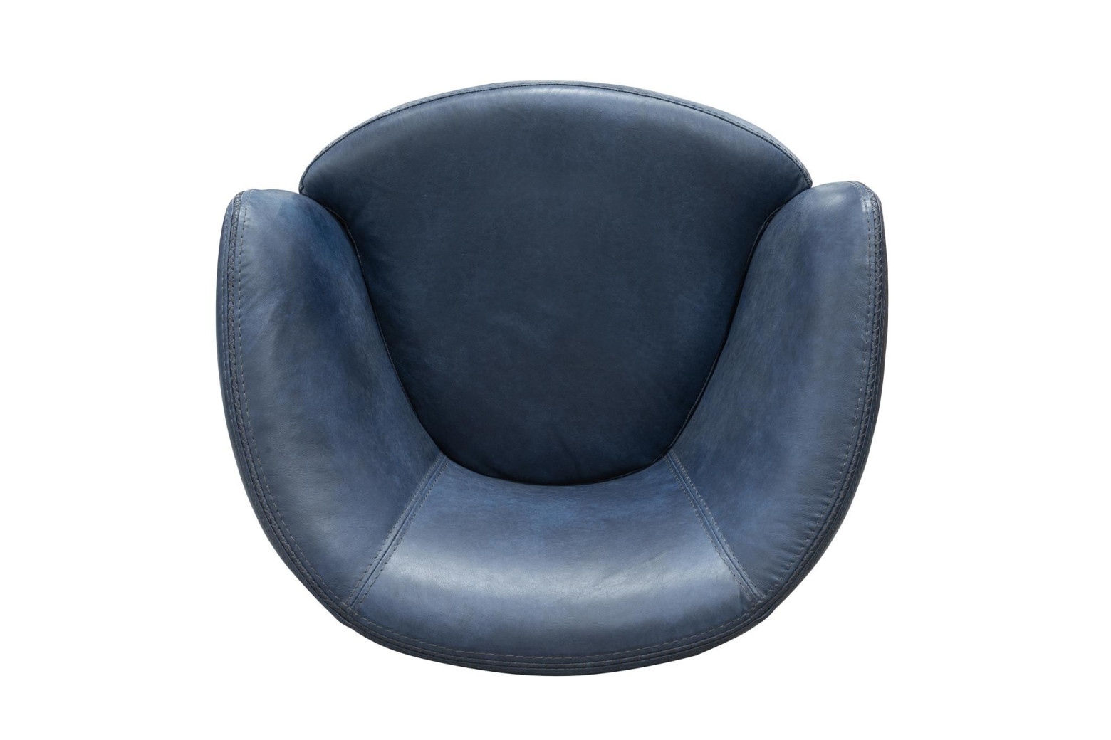 Barolo - Vintage Navy Swivel Genuine Leather Club Chair By Parker House Furniture