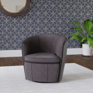 Barolo - Vintage Slate Swivel Genuine Leather Club Chair By Parker House Furniture