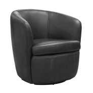 Barolo - Vintage Slate Swivel Genuine Leather Club Chair By Parker House Furniture