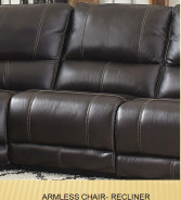 6PC Whitman Verona Coffee Top Grain Leather Modular Powered Free Motion Cordless By Parker-House Furniture.MWHI-PACKA(H)-P50-VCO