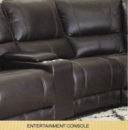 6PC Whitman Verona Coffee Top Grain Leather Modular Powered Free Motion Cordless By Parker-House Furniture.MWHI-PACKA(H)-P50-VCO