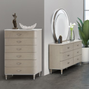 6 Drawer Vertical Storage Cabinets-Chest of Drawers Eclipse Collection by Michael Amini.KI-ECLP070-135