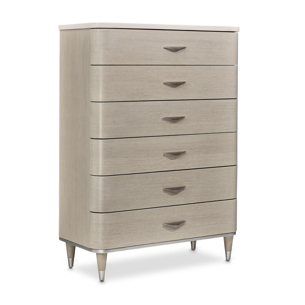 6 Drawer Vertical Storage Cabinets-Chest of Drawers Eclipse Collection by Michael Amini.KI-ECLP070-135