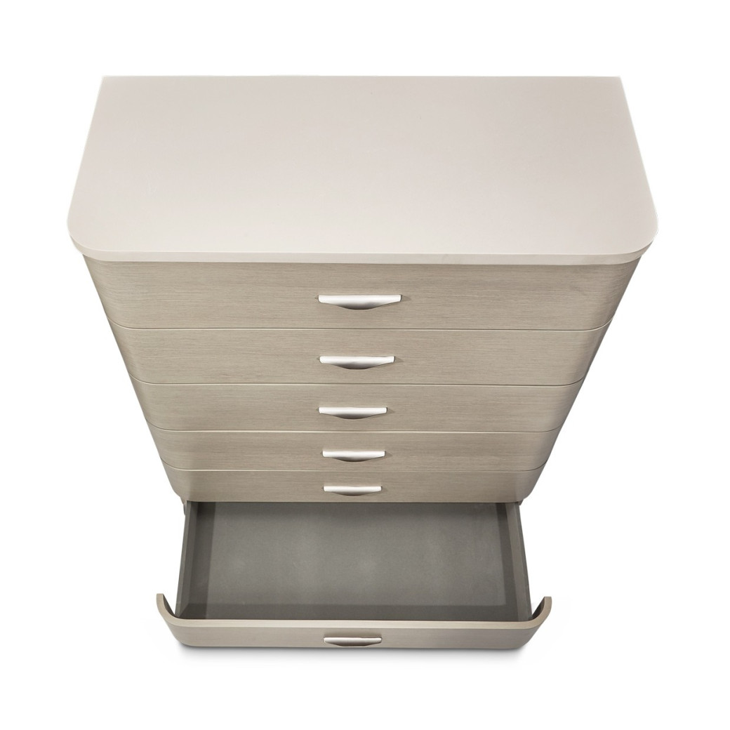 6 Drawer Vertical Storage Cabinets-Chest of Drawers Eclipse Collection by Michael Amini.KI-ECLP070-135