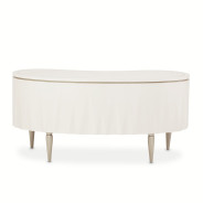 Creamy Pearl Finish Desk London Place Collection By Michael Amini