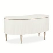 Creamy Pearl Finish Desk London Place Collection By Michael Amini