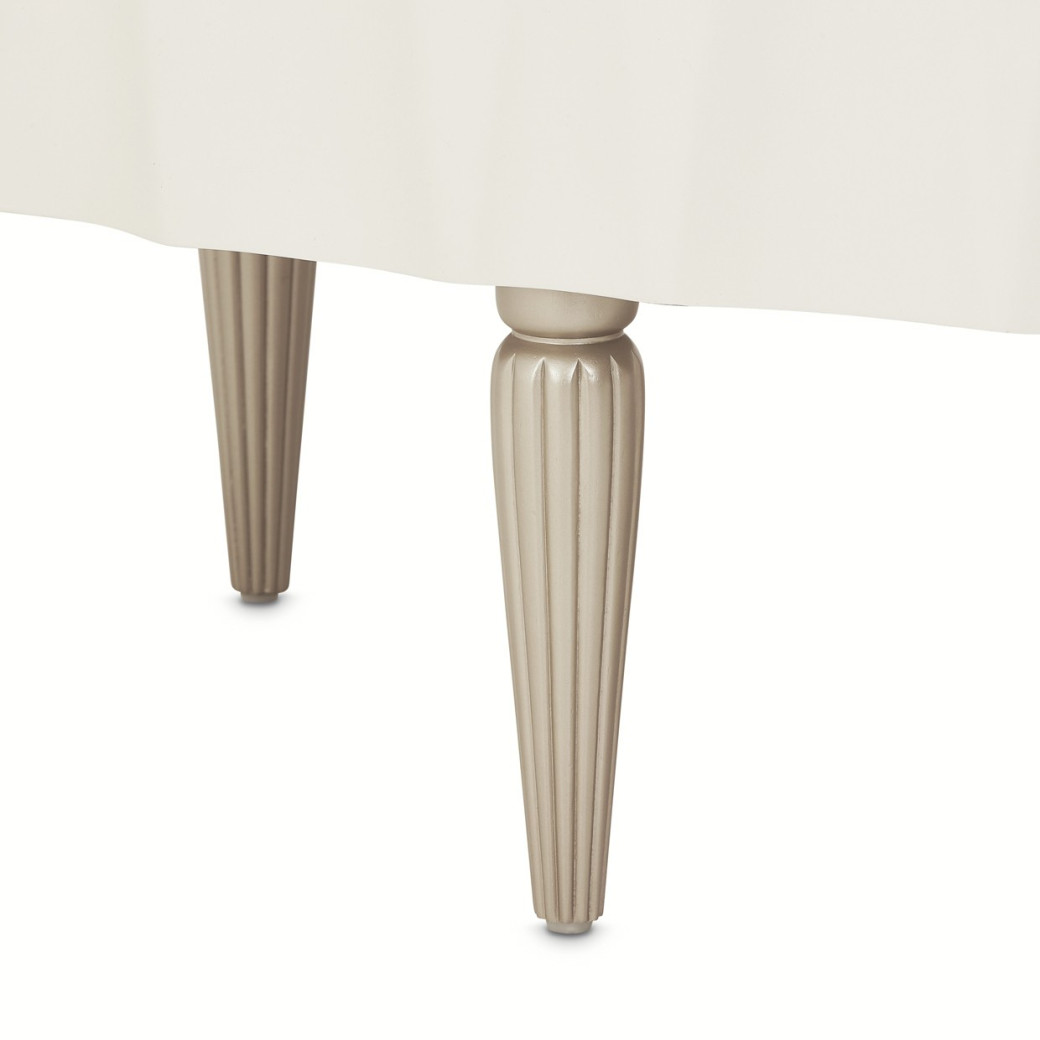 Creamy Pearl Finish Desk London Place Collection By Michael Amini