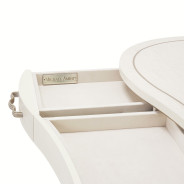 Creamy Pearl Finish Desk London Place Collection By Michael Amini