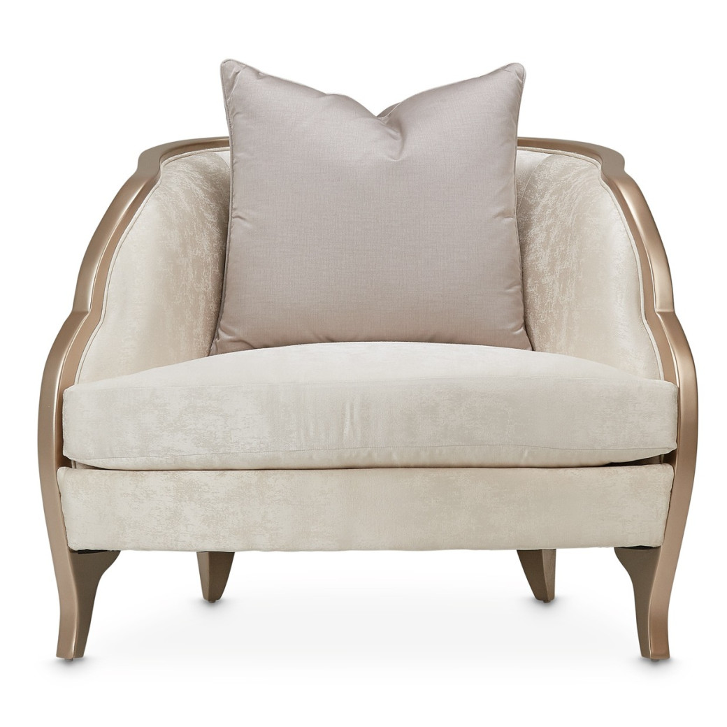 Chair Malibu Crest Chardonnay Finish Collection by Michael Amini. N9007835-CLDWH-822