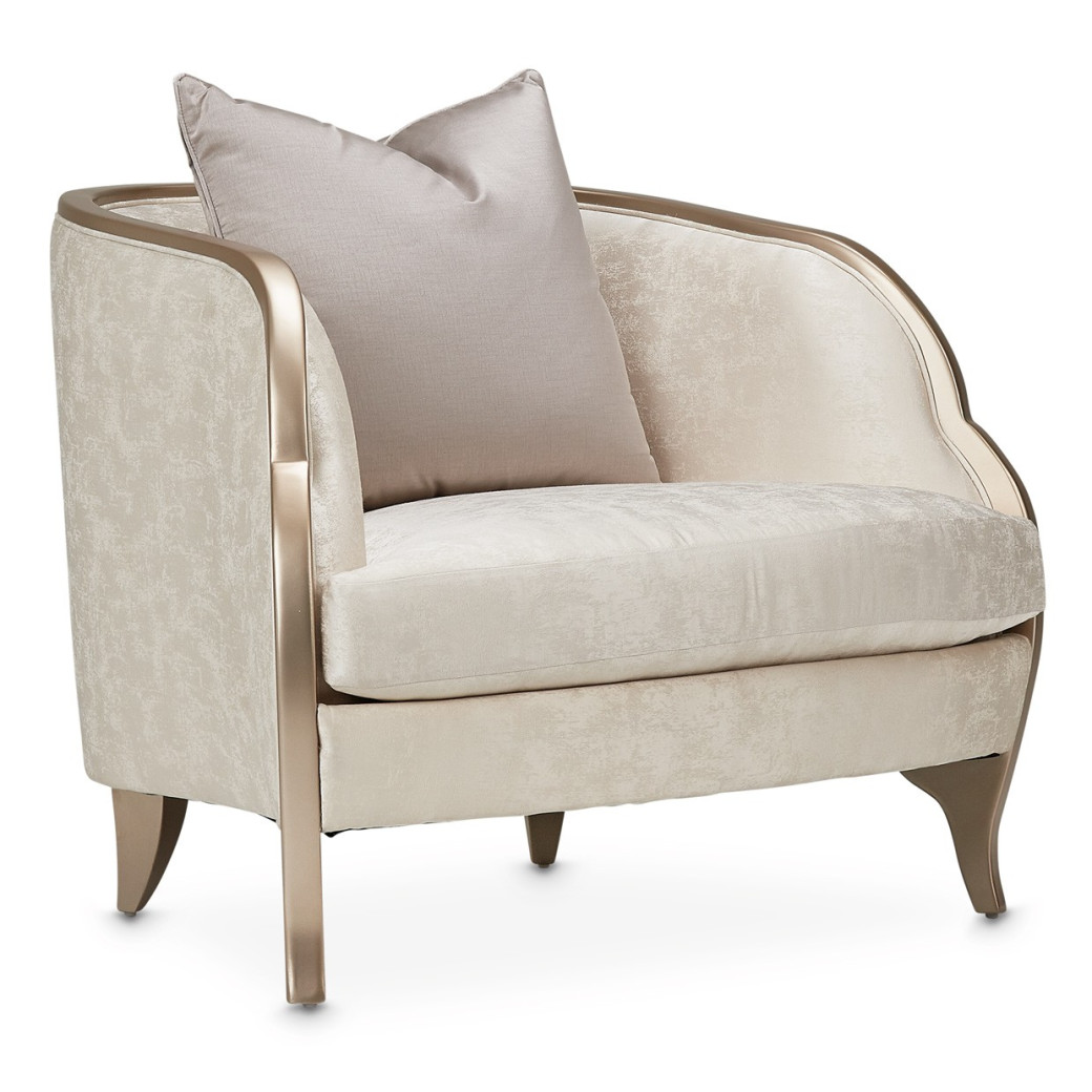 Chair Malibu Crest Chardonnay Finish Collection by Michael Amini. N9007835-CLDWH-822