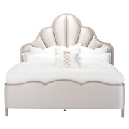Queen Scalloped Panel Bed (3 pc) Malibu Crest Chardonnay Finish Collection by Michael Amini.9007000QN3-822