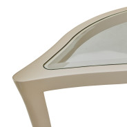 Console Table W/Glass Malibu Collection By Michael Amini